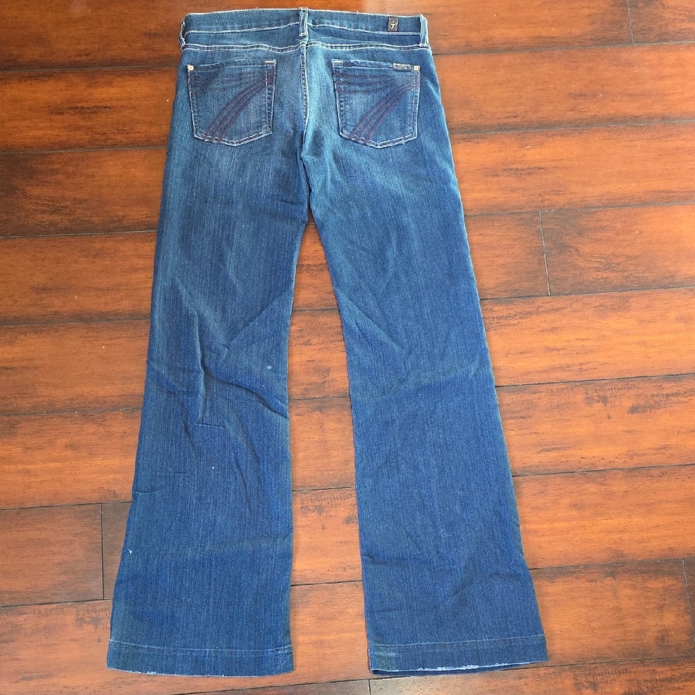 7 For All Mankind Blue Flare Jeans